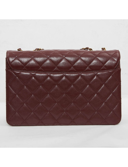 Sac CHANEL collector cuir matelassé bordeaux 