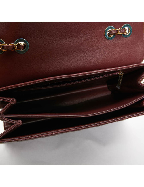 Sac CHANEL collector cuir matelassé bordeaux 