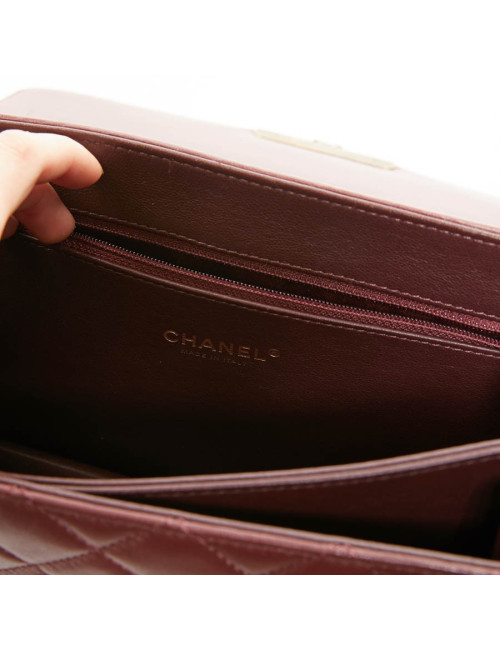 Sac CHANEL collector cuir matelassé bordeaux 