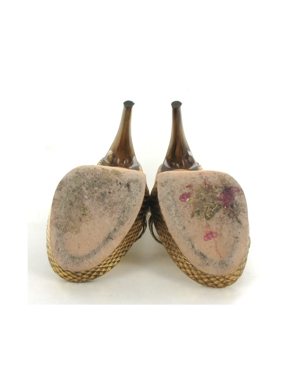 Escarpins ALEXANDER MCQUEEN en python doré