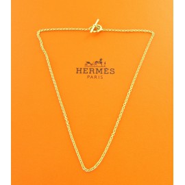 Necklace clasp anchor HERMES yellow gold chain