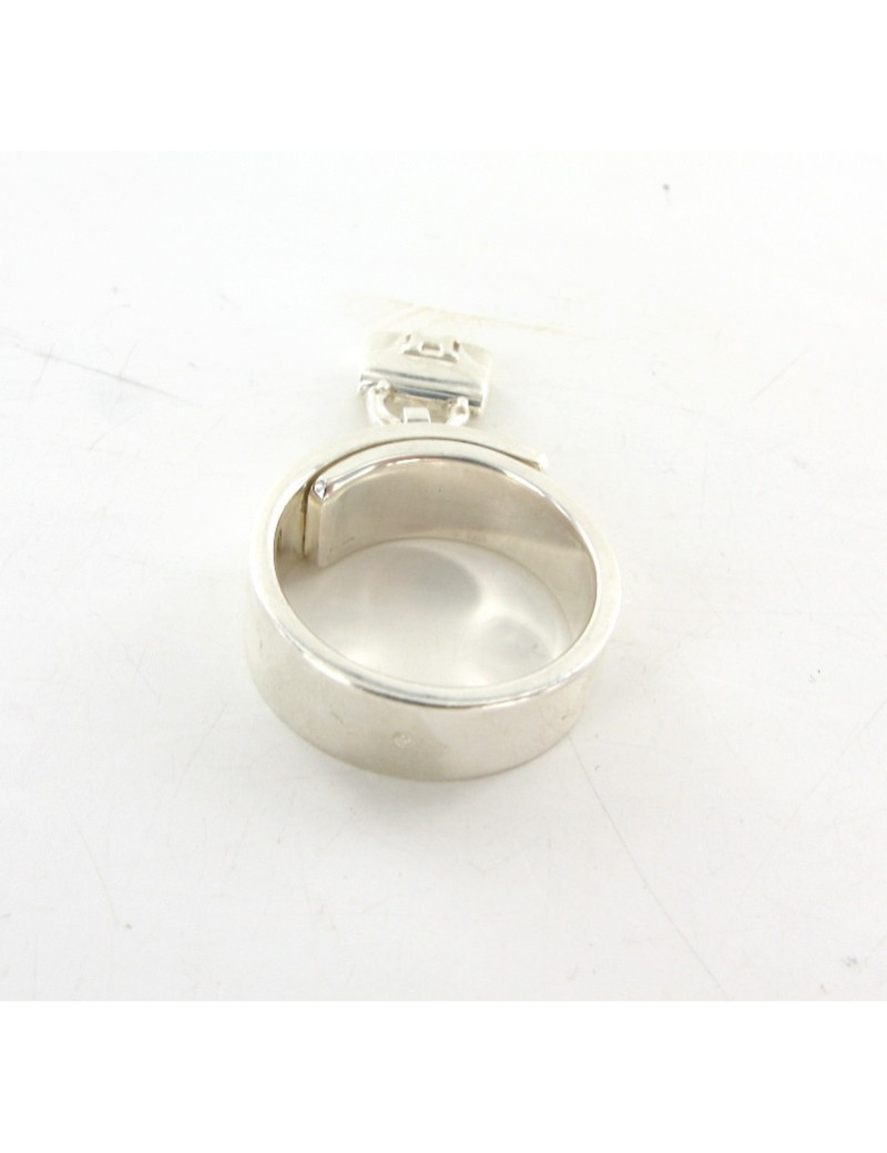 Bague HERMES vintage amulette constance en argent