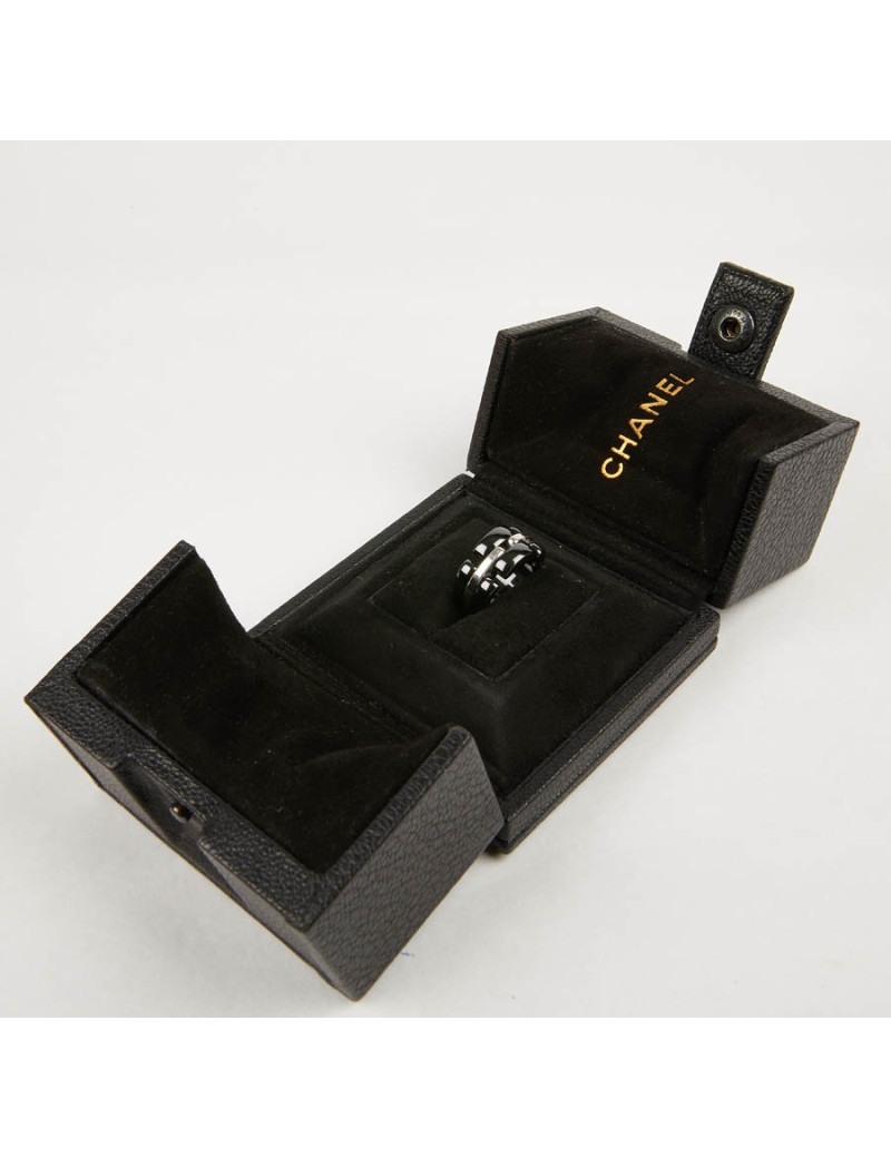 Bague Ultra CHANEL T 50 OR BLANC ET ONIX