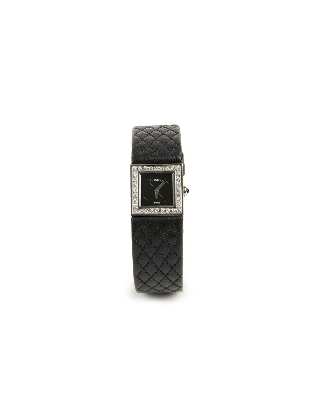 Montre CHANEL Wristwatch en acier et diamants