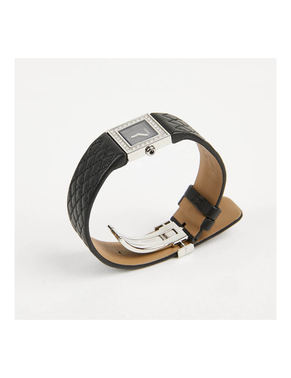 Montre CHANEL Wristwatch en acier et diamants