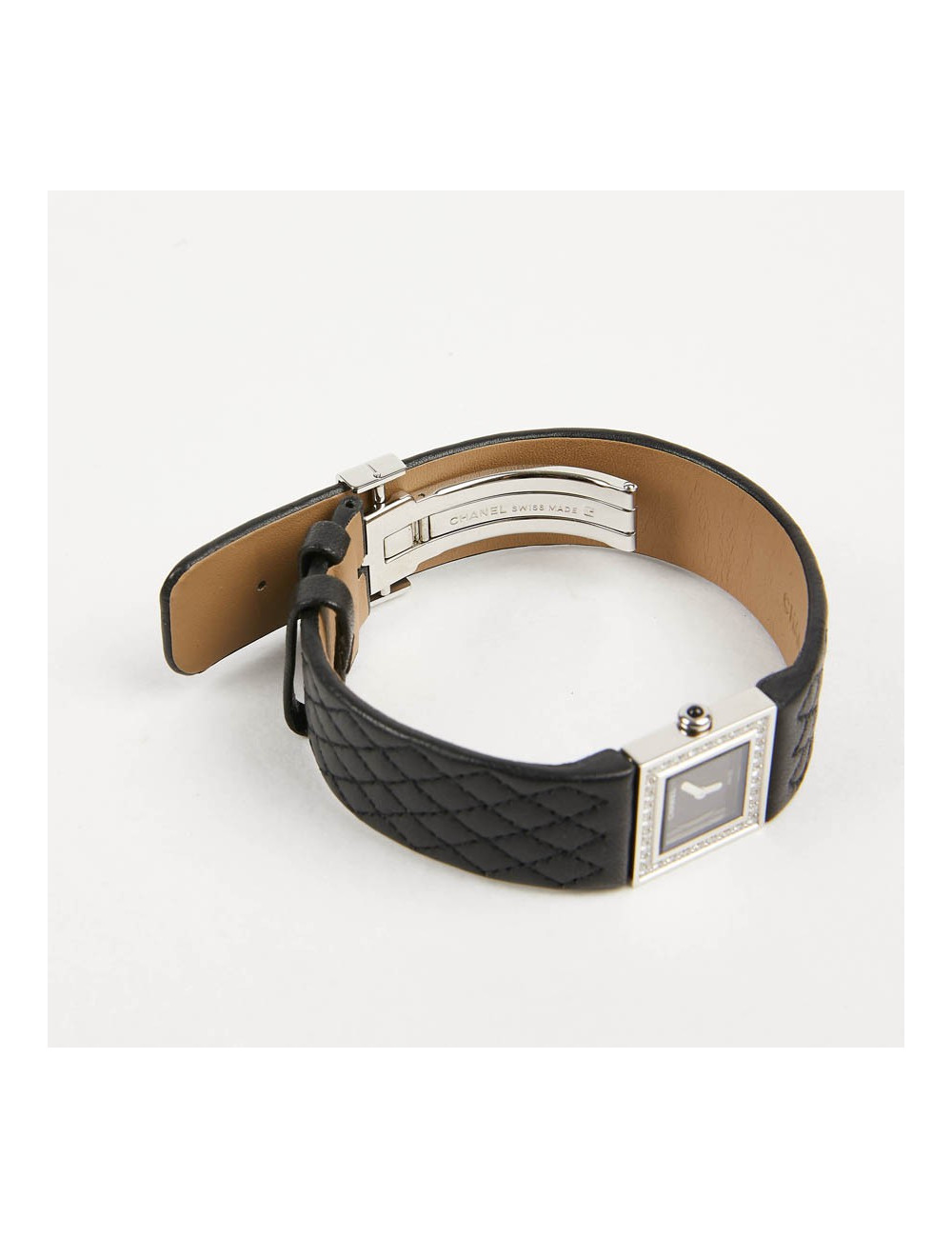 Montre CHANEL Wristwatch en acier et diamants