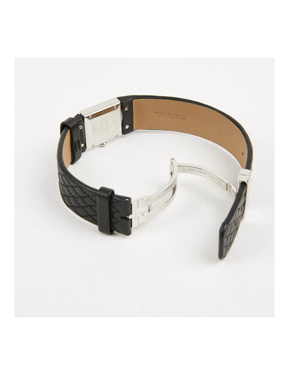 Montre CHANEL Wristwatch en acier et diamants