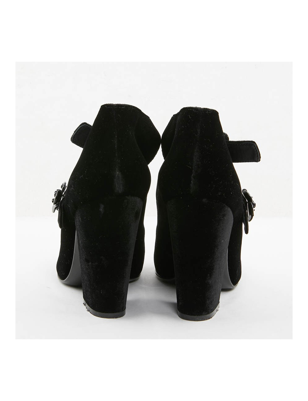 Escarpins CHANEL T 39.5 velours bicolore