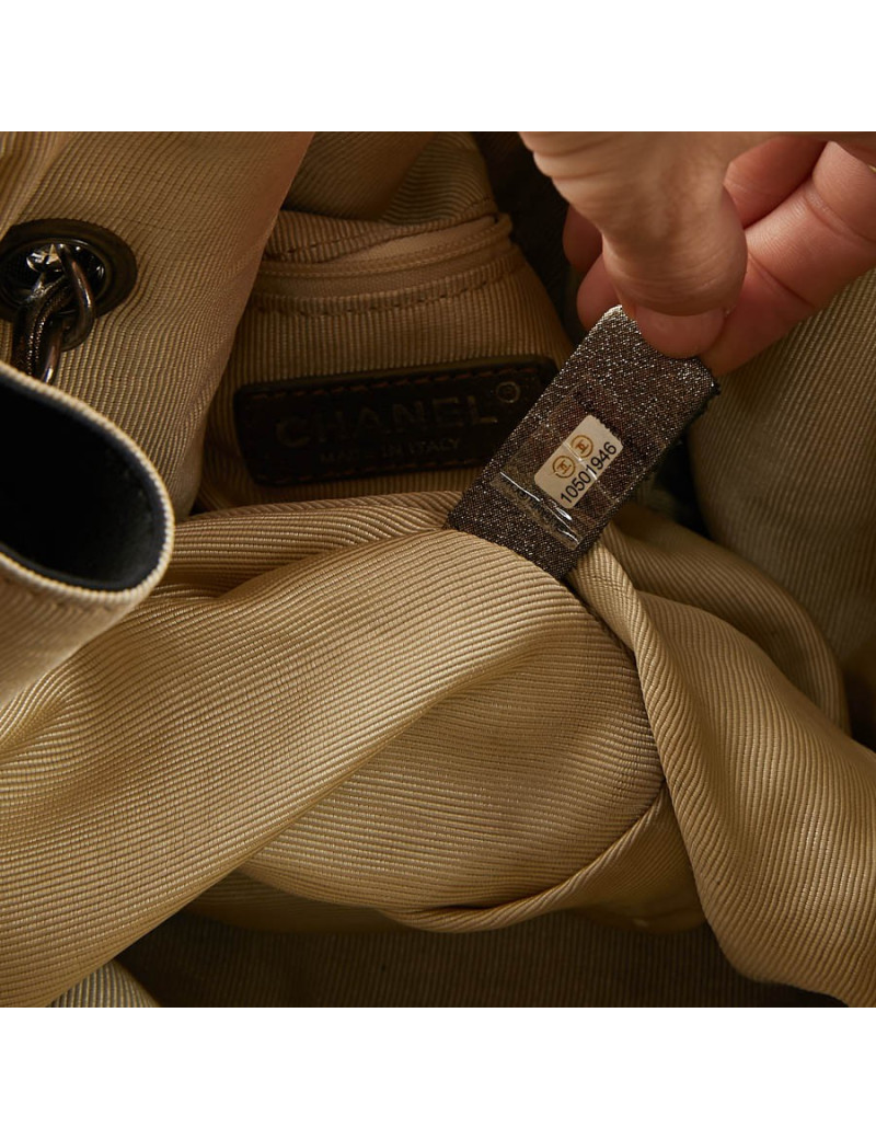 Grand sac Chanel doré brillant