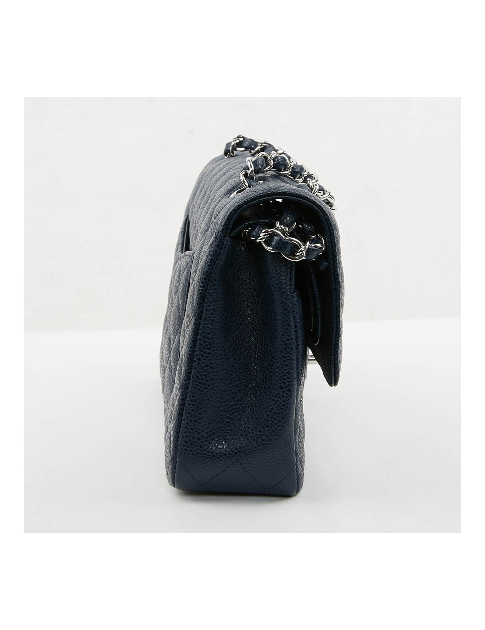 Sac Timeless CHANEL cuir caviar bleu 