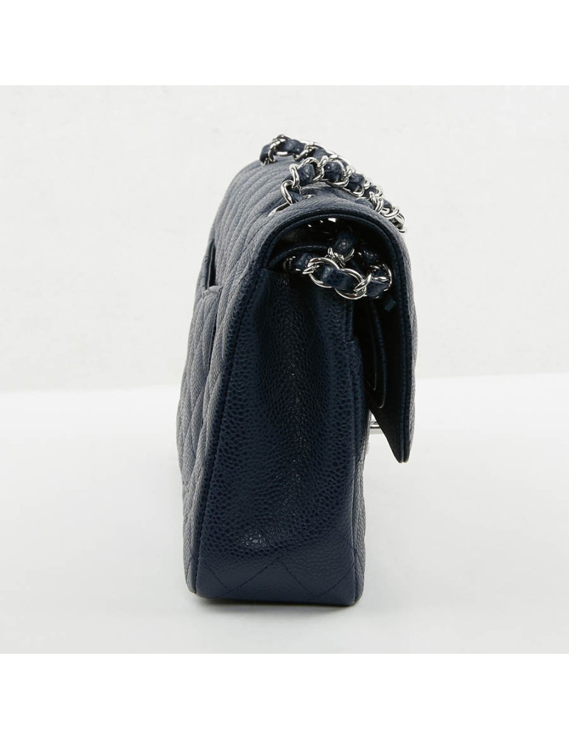 Timeless CHANEL cuir caviar bleu 