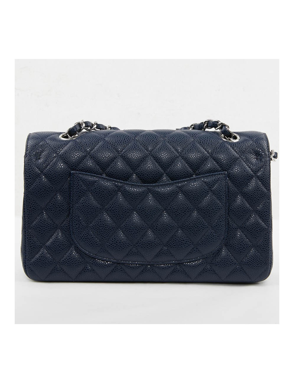 Sac Timeless CHANEL cuir caviar bleu 