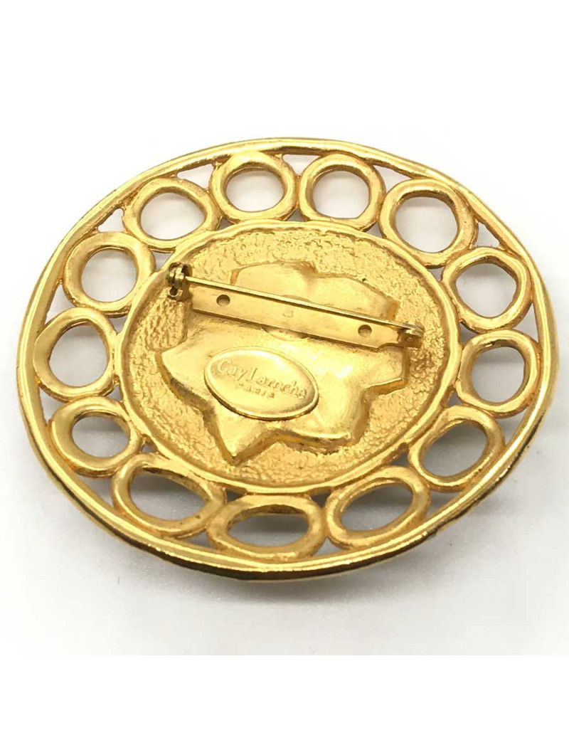 xxx Broche GUY LAROCHE ronde vintage