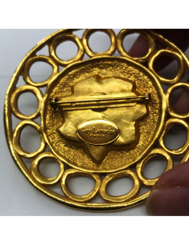 xxx Broche GUY LAROCHE ronde vintage