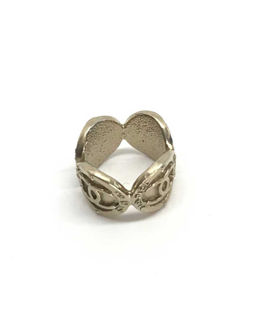 Bague CHANEL CC dorée or pâle