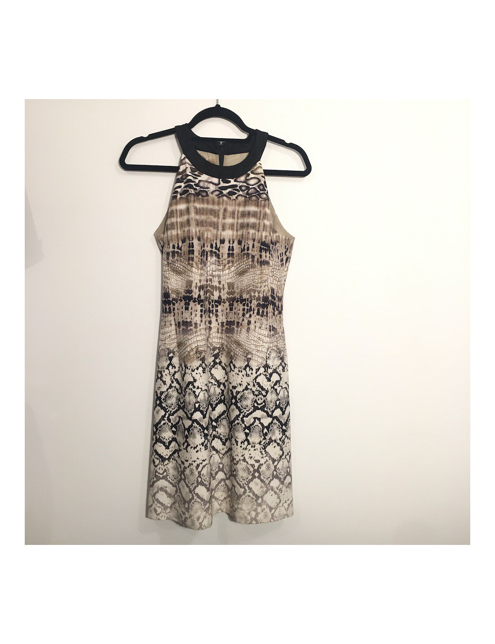 Robe GIAMBATTISTA VALLI T 42 FR en soie à motif serpent vert