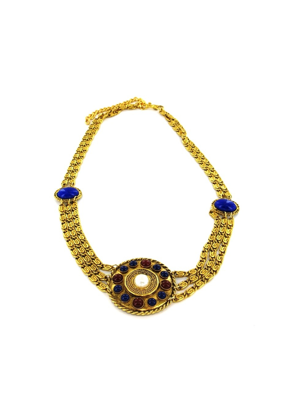 Ceinture de Créateur en métal doré et pierres