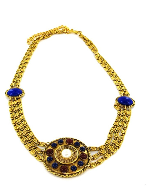 Ceinture de Créateur en métal doré et pierres