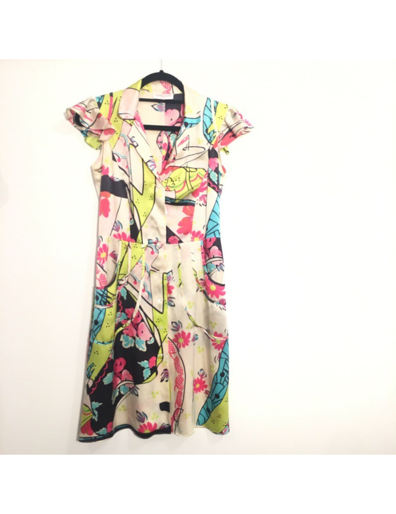 Robe CHRISTIAN LACROIX en soie imprimé