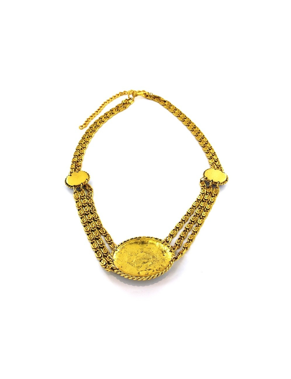 Ceinture de Créateur en métal doré et pierres