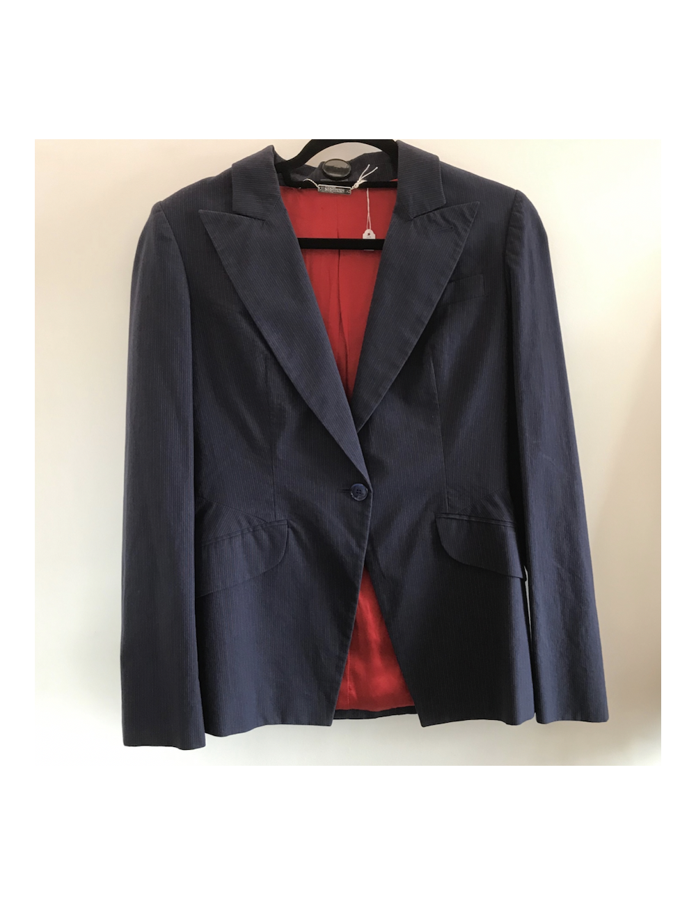 Veste ALEXANDER MCQUEEN T 44 en coton bleu marine avec lignes rouges et bleues