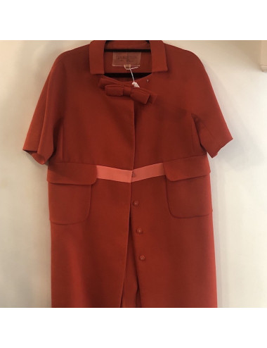 Manteau T 44 M IT/ 40 EU GIAMBATTISTA VALLI manches courtes corail