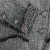 Veste T36 CHANEL en tweed gris foncé avec deux boutons sur le devant