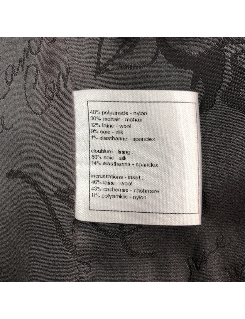 Vestes T36 CHANEL en tweed gris foncé avec deux boutons  sur le devant