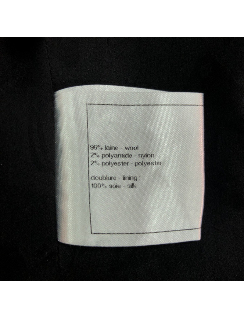 Veste 36 CHANEL tweed noir et fils dorés 