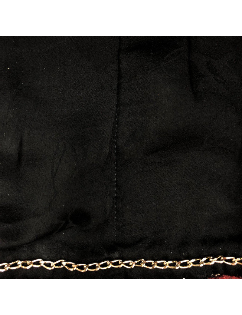 Veste 36 CHANEL tweed noir et fils dorés 