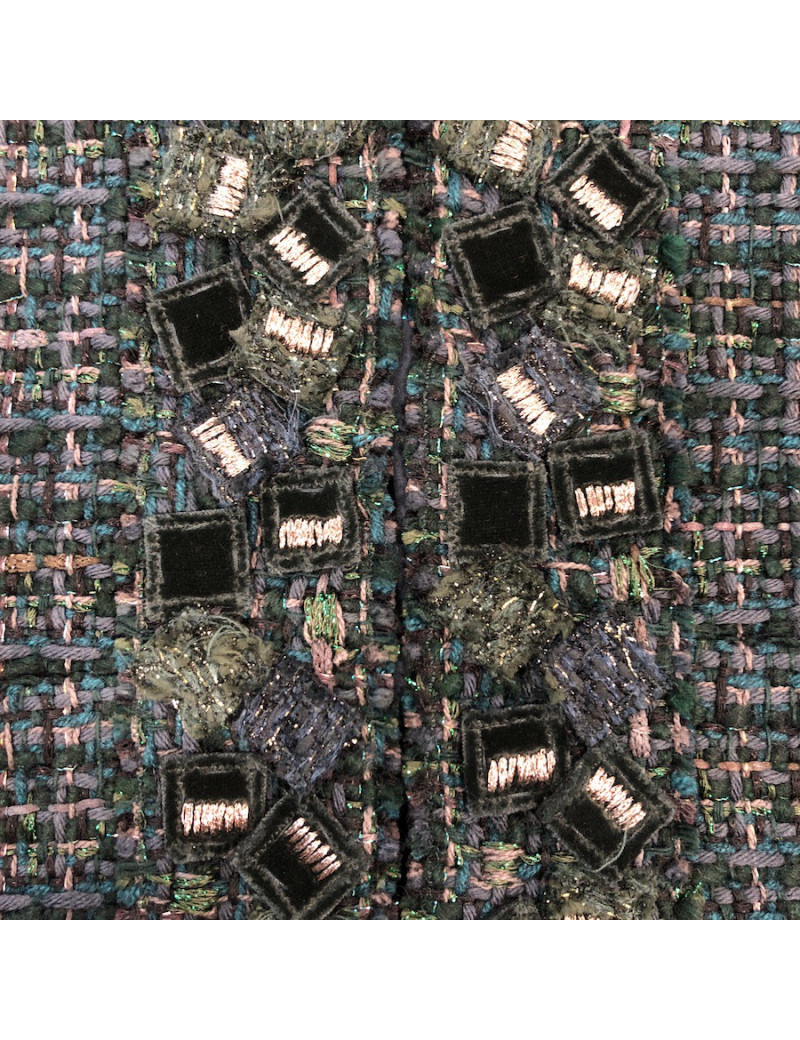 CHANEL T36 green tweed jacket