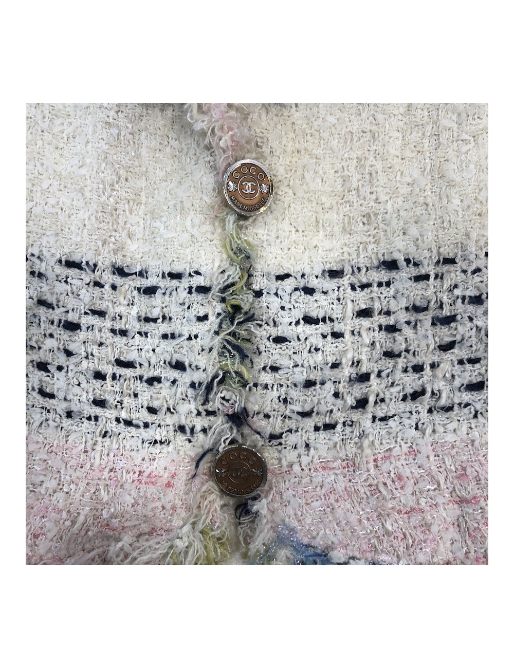 Veste T 38 CHANEL tweed multicolore