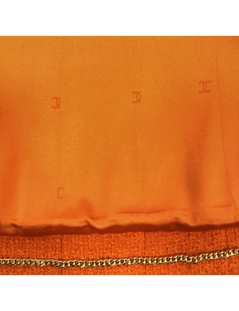 Veste T 38 CHANEL tweed corail Vintage