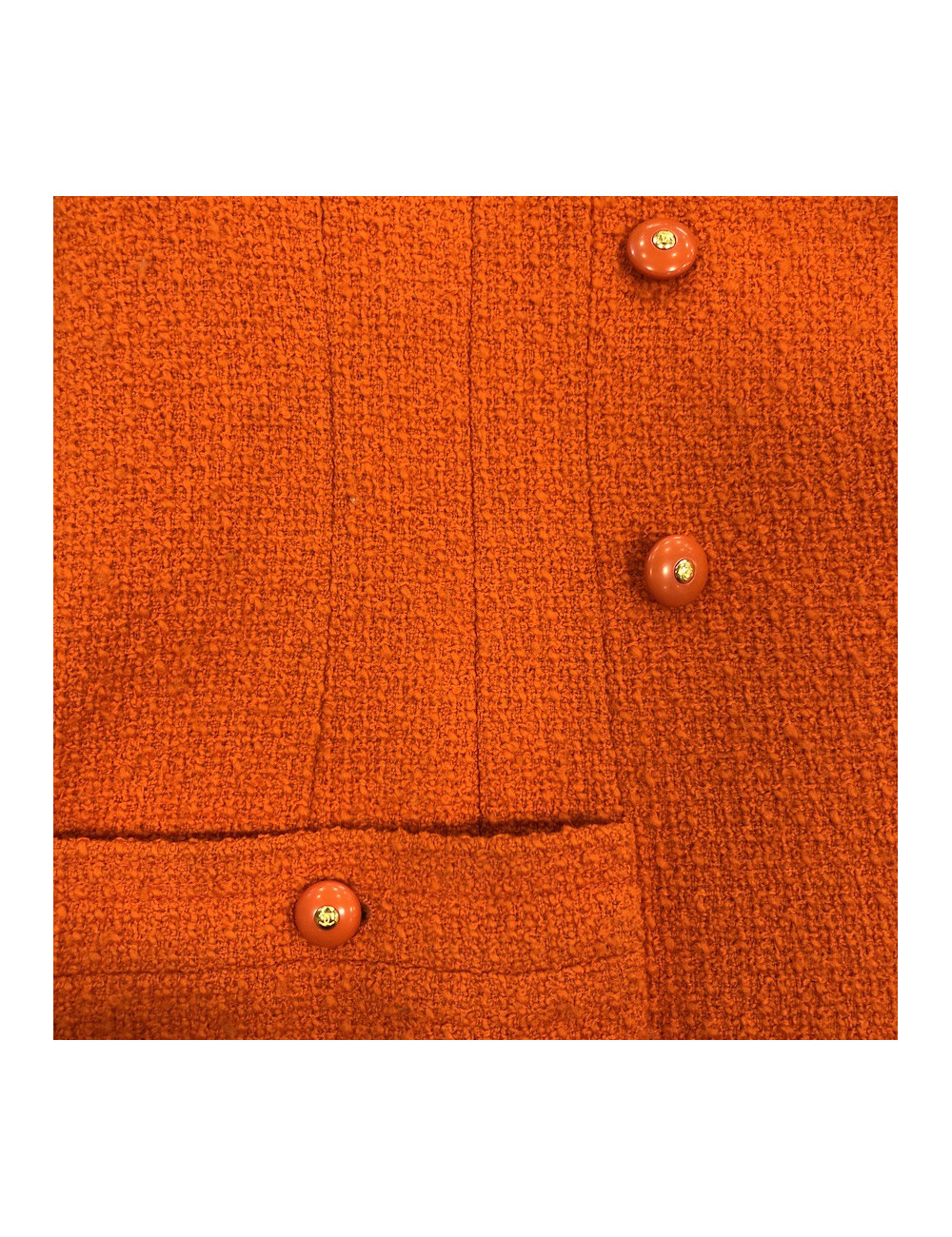  CHANEL Veste Vintage tweed corail 