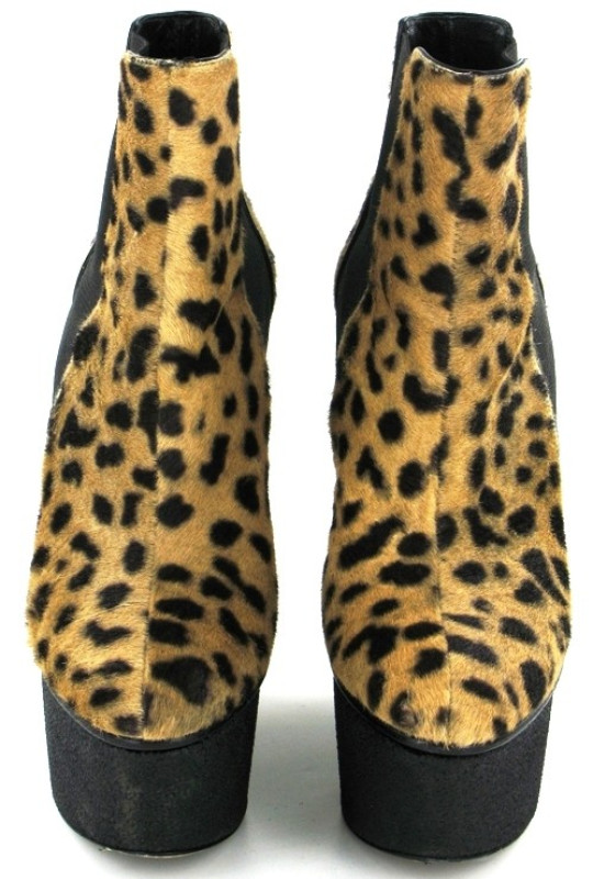 Boots T38 compensées GIAMBATTISTA VALLI imprimé léopard