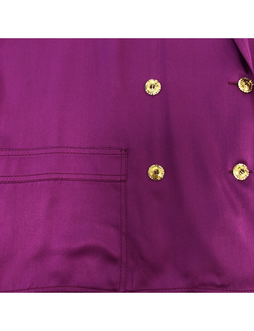 Veste T 38 CHANEL en soie violet