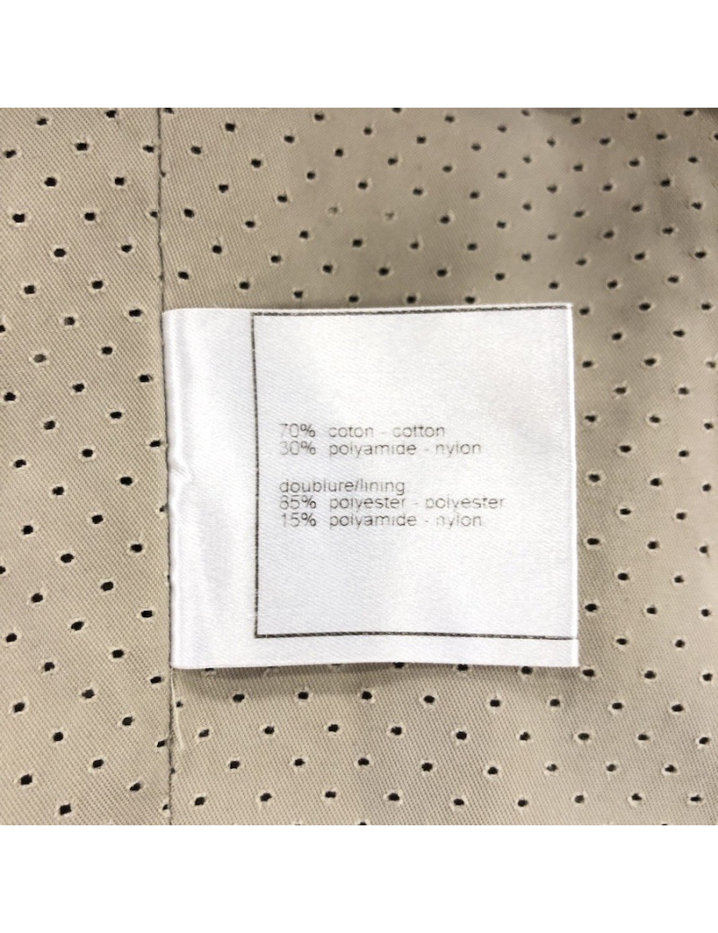 Veste T 40 CHANEL iDENTIFICATION toile beige