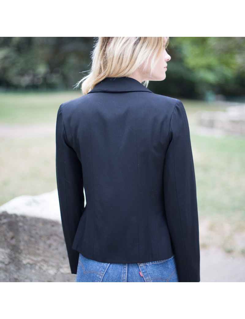 Chanel double breasted black jacket size 34FR