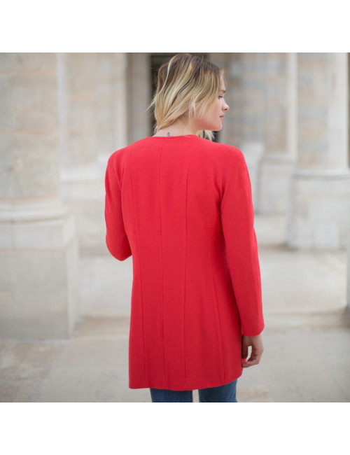 Veste T40 CHANEL en tweed corail 