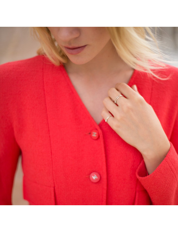 Veste T40 CHANEL en tweed corail 