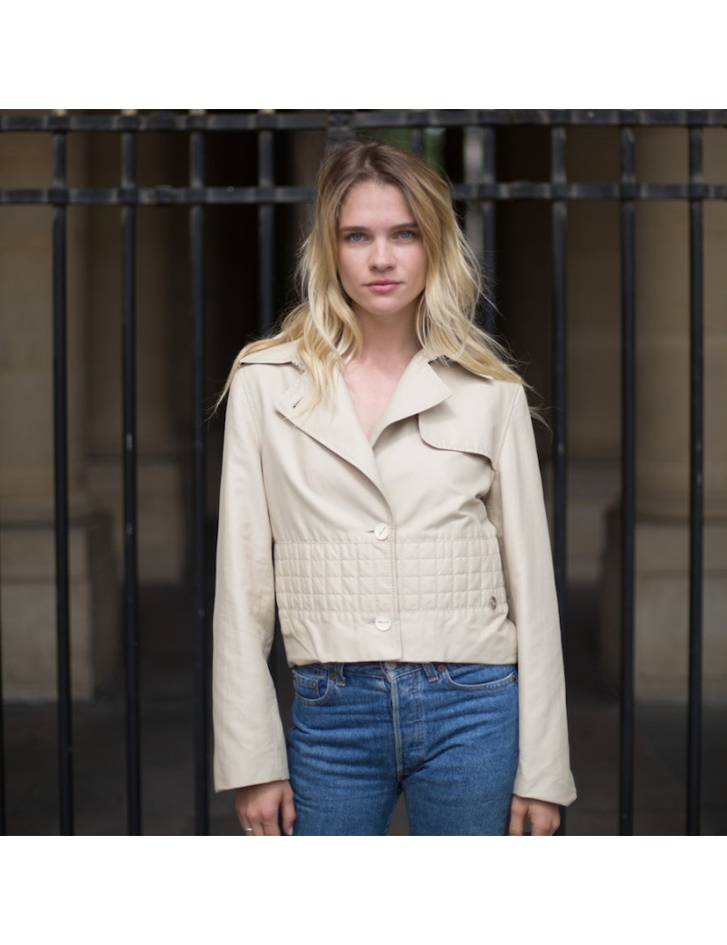 Veste T 40 CHANEL iDENTIFICATION toile beige