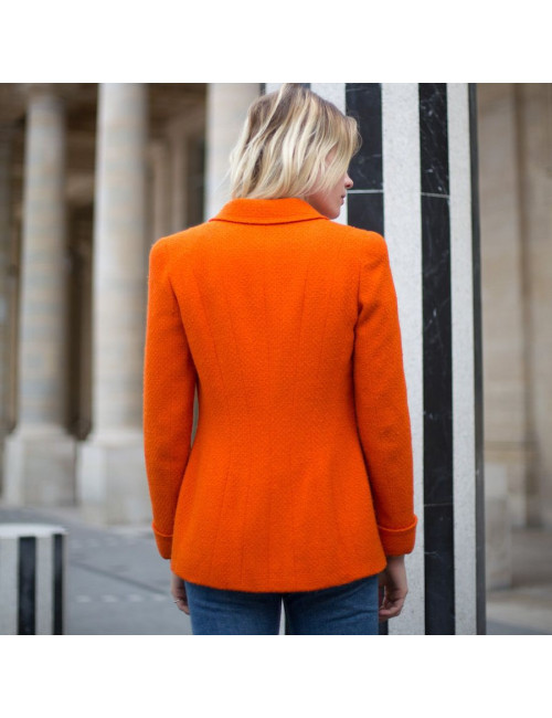 Veste T 38 CHANEL tweed corail Vintage