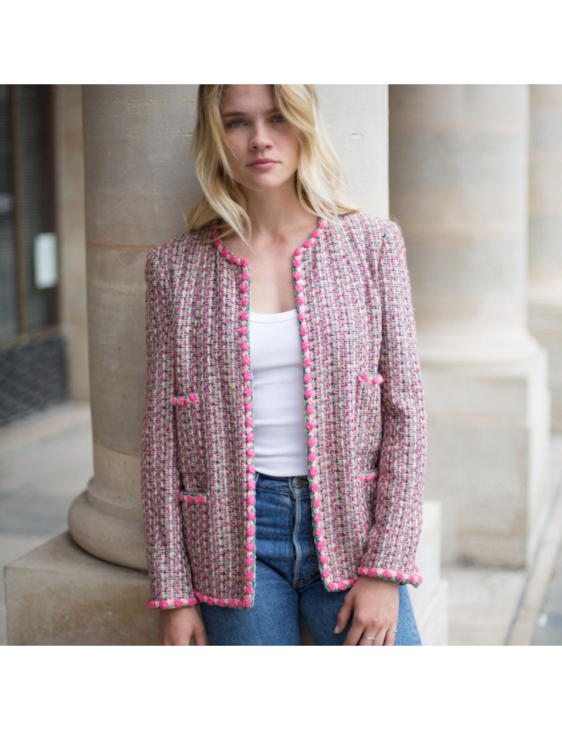 Veste CHANEL Tweed T 38 Vintage