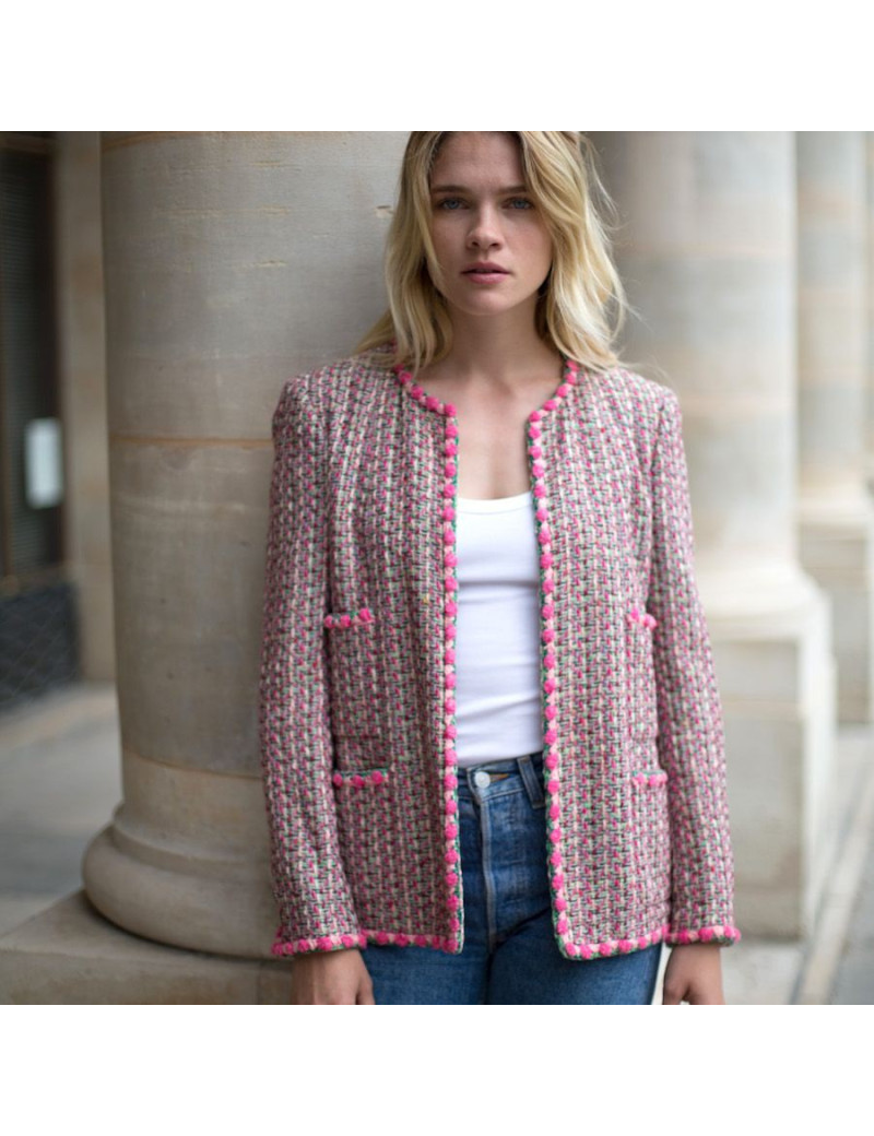 Veste CHANEL Tweed T 38 Vintage