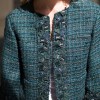 CHANEL T36 green tweed jacket