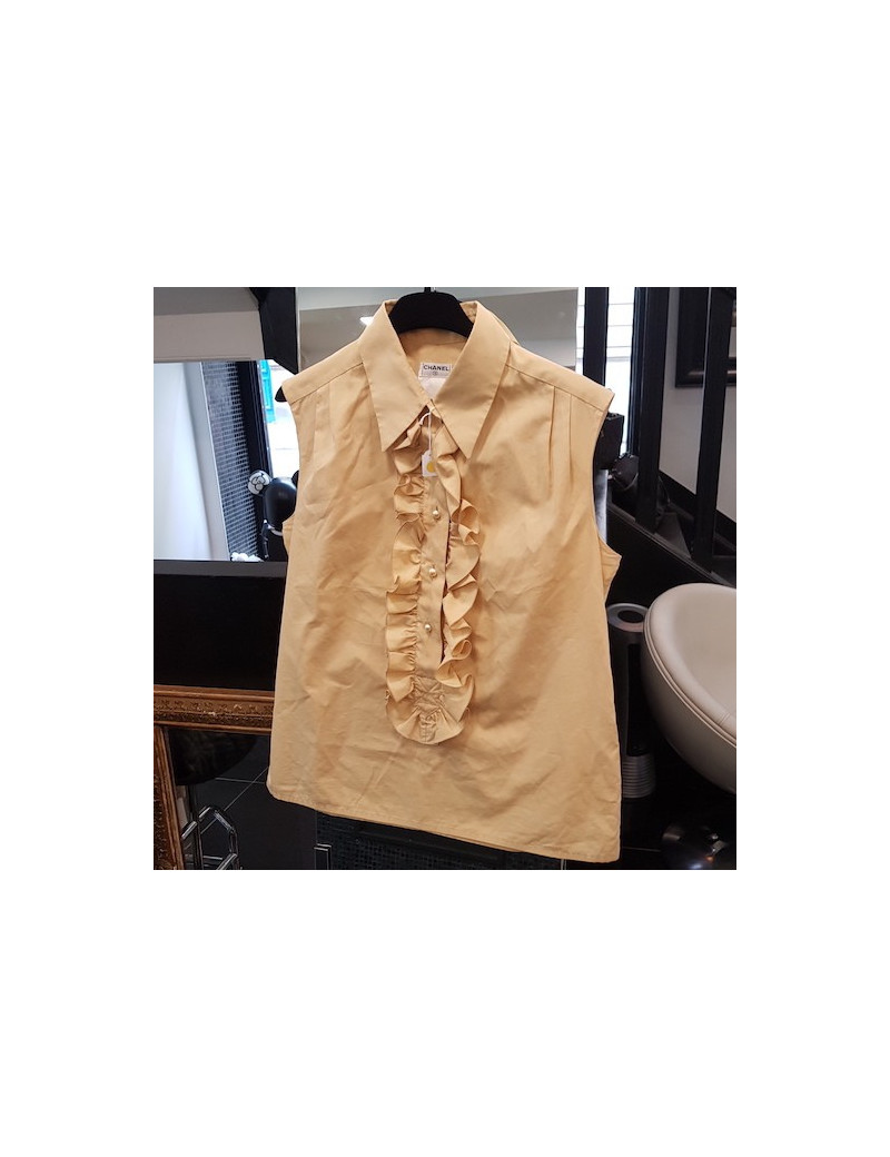 Blouse jaune CHANEL T40