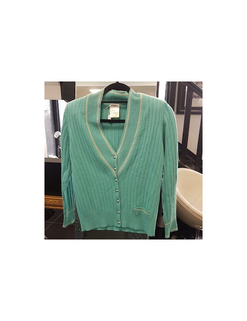 Gilet turquoise CHANEL T40