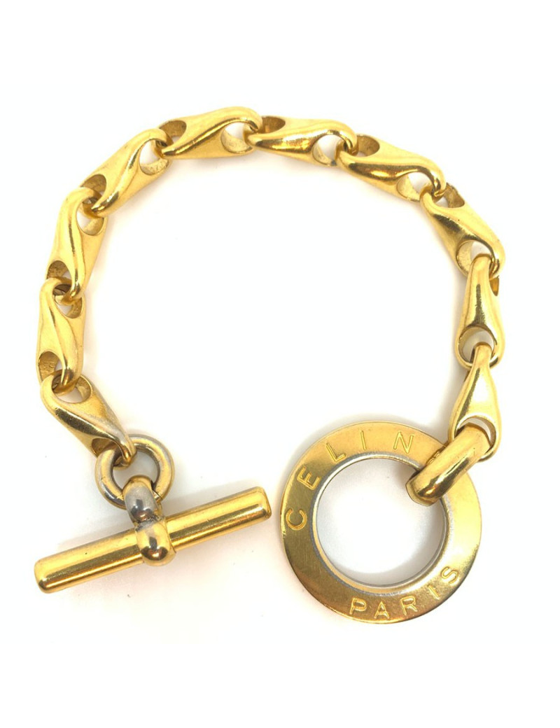 Bracelet CELINE vintage doré 1991