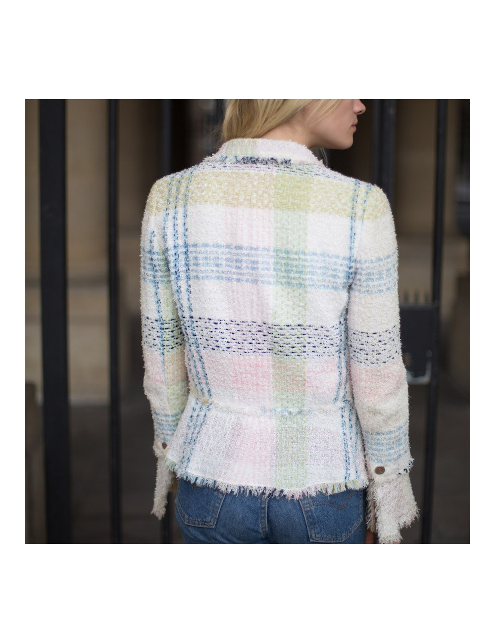 Veste T 38 CHANEL tweed multicolore