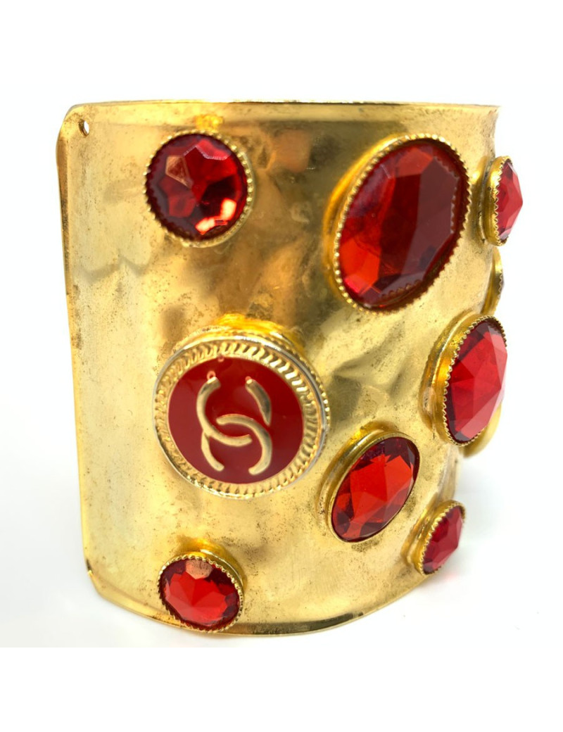 Manchette Chanel or et rouge